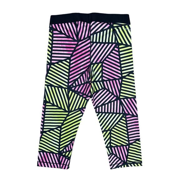 Nike Dri-Fit Pro Web Fade Training Capris - Pink / Volt - Size Large - Picture 8 of 9